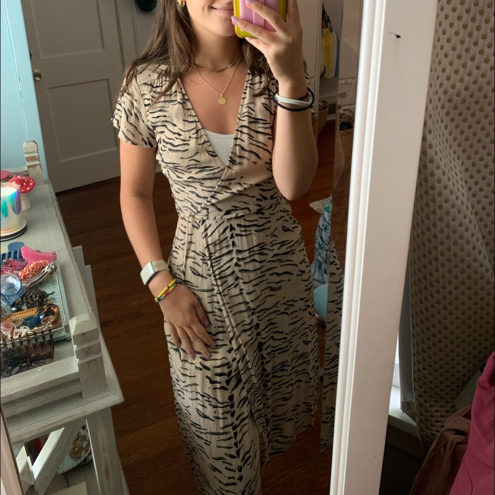 Leith Animal Print Wrap Dress